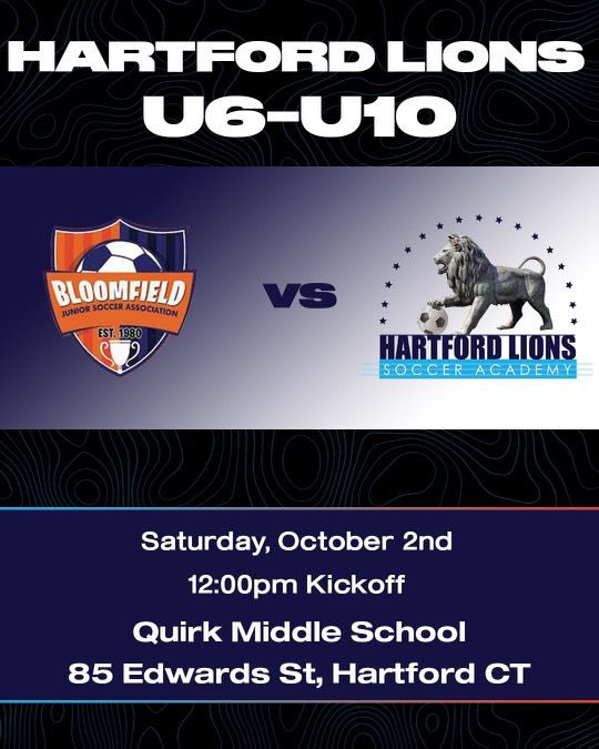 htfdlionssoccer's tweet image. The Lions are back on the pitch this Saturday against Bloomfield. Kickoff is scheduled for noon at Quirk Middle School. 

#HLSA #hartford #soccer #lions #lionssoccer #bloomfield #vision #community #discipline