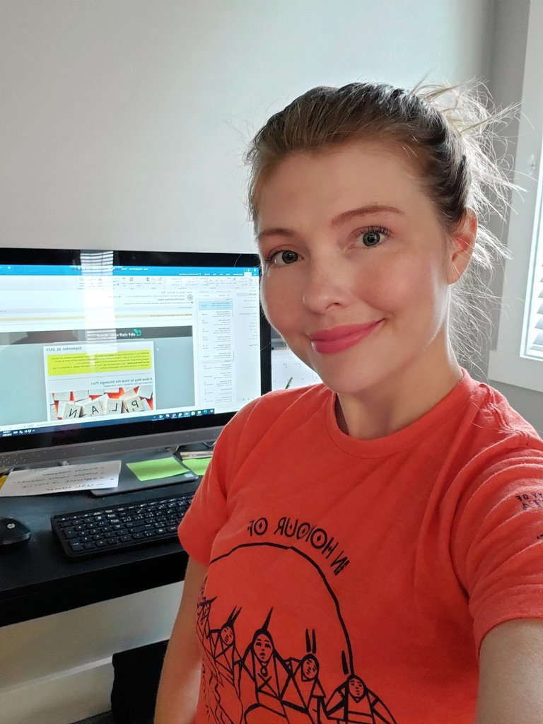 My heart aches for all the children and the families affected by residential 'schools.' Participating in #OrangeShirtDay2021 to honour the victims. #NDTR #TruthAndReconciliation