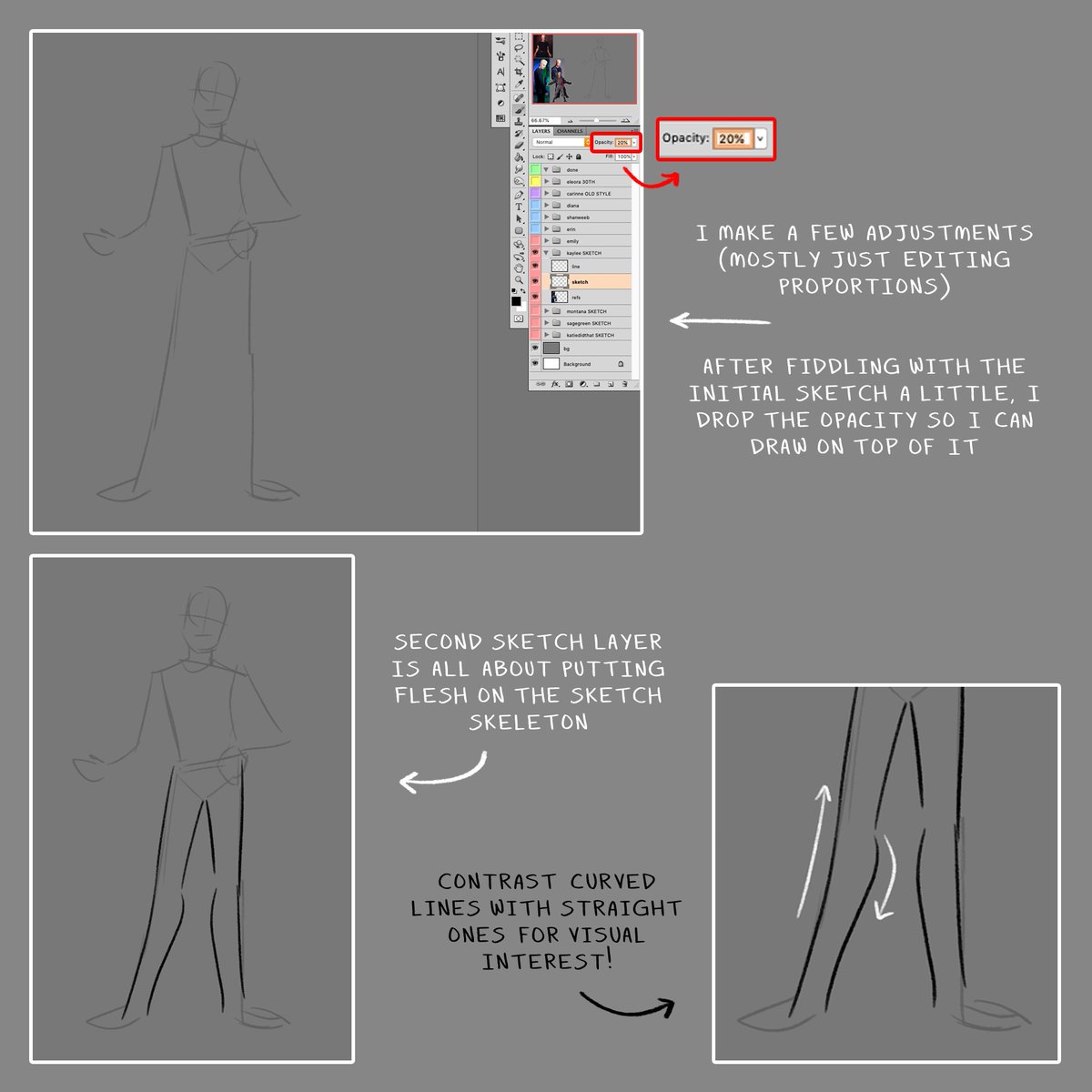 not me realizing i've only posted three drawings this entire month... anyway i've been putting together some tutorials for Patreon lately, here's a peek at the first one! 