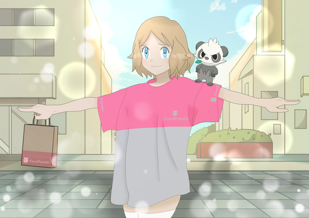 Choi Yin Fung ポケットモンスター セレナ Foodpandaで働く ポケモン人間絵 女の子 ヤンチャム ポケットモンスター Panda イラスト 可愛い 制服 創作 セレナ トレーナー T Co Rrtrri6oo6 T Co Ye3gfhmb2a Twitter