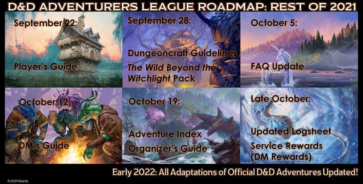 D&amp;D Adventurers League Roadmap: Rest of 2021

There's still lots to look forward to and we can't wait to share it all!