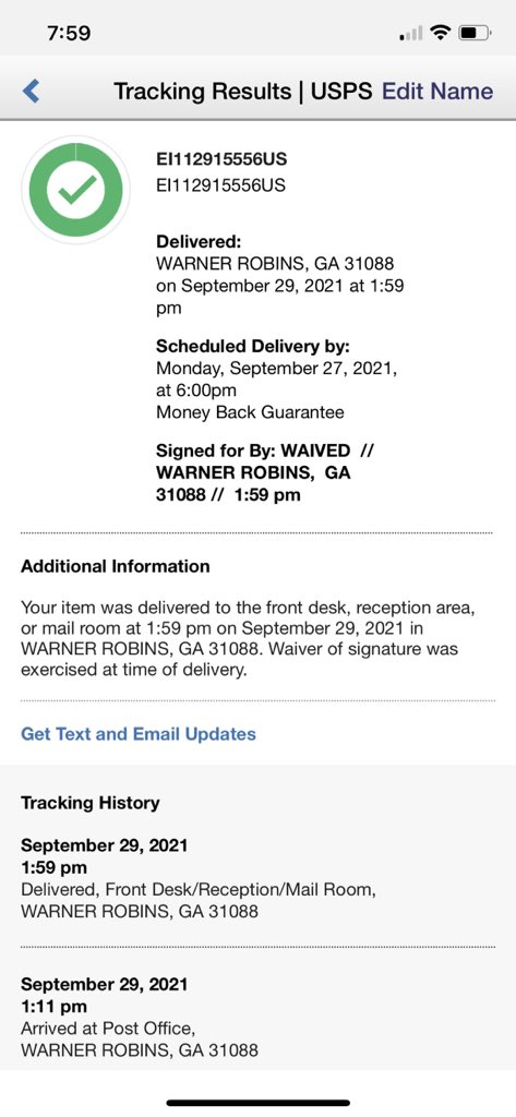 ApostolicBaptst's tweet photo. @USPSHelp who is accountable for this failure and when can I expect my refund? https://t.co/IYnuUsvMKz