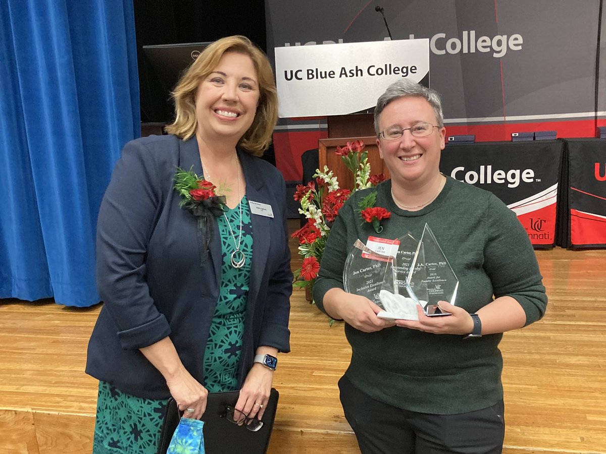 Honored to have received three awards at tonight’s <a href="/UCBlueAsh/">UC Blue Ash College</a> Distinguished Awards Program.