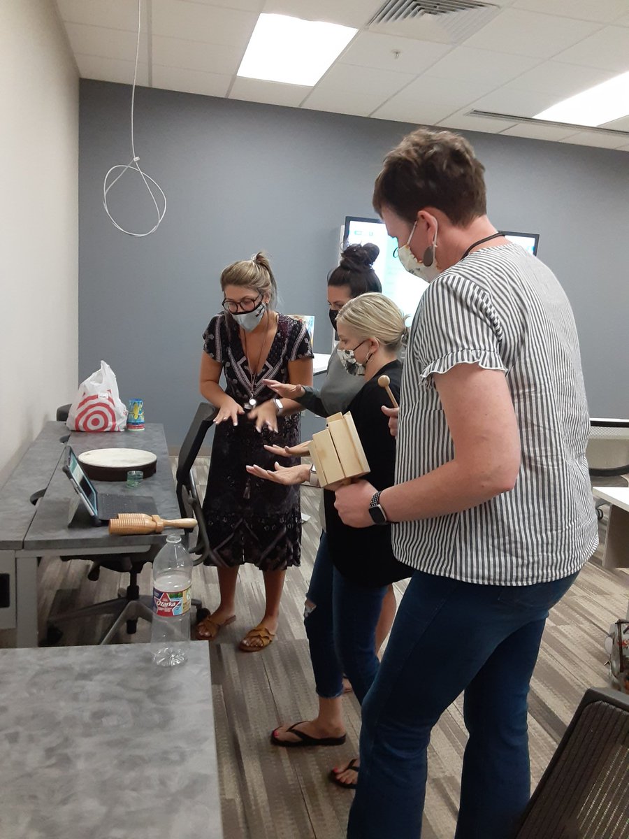 DrJillSmith's tweet photo. Shout out to my amazing Baker Cohort 42 and 46 made up of Olathe staff! Last night's team-building...Creating Foley Sounds and Sneak-A-Peek! Foley sounds are the sounds in movies, edited in, like crunching food. #bakerrocks, @olatheschools, #opsmomentsthatmatter https://t.co/1LA2lRqKes