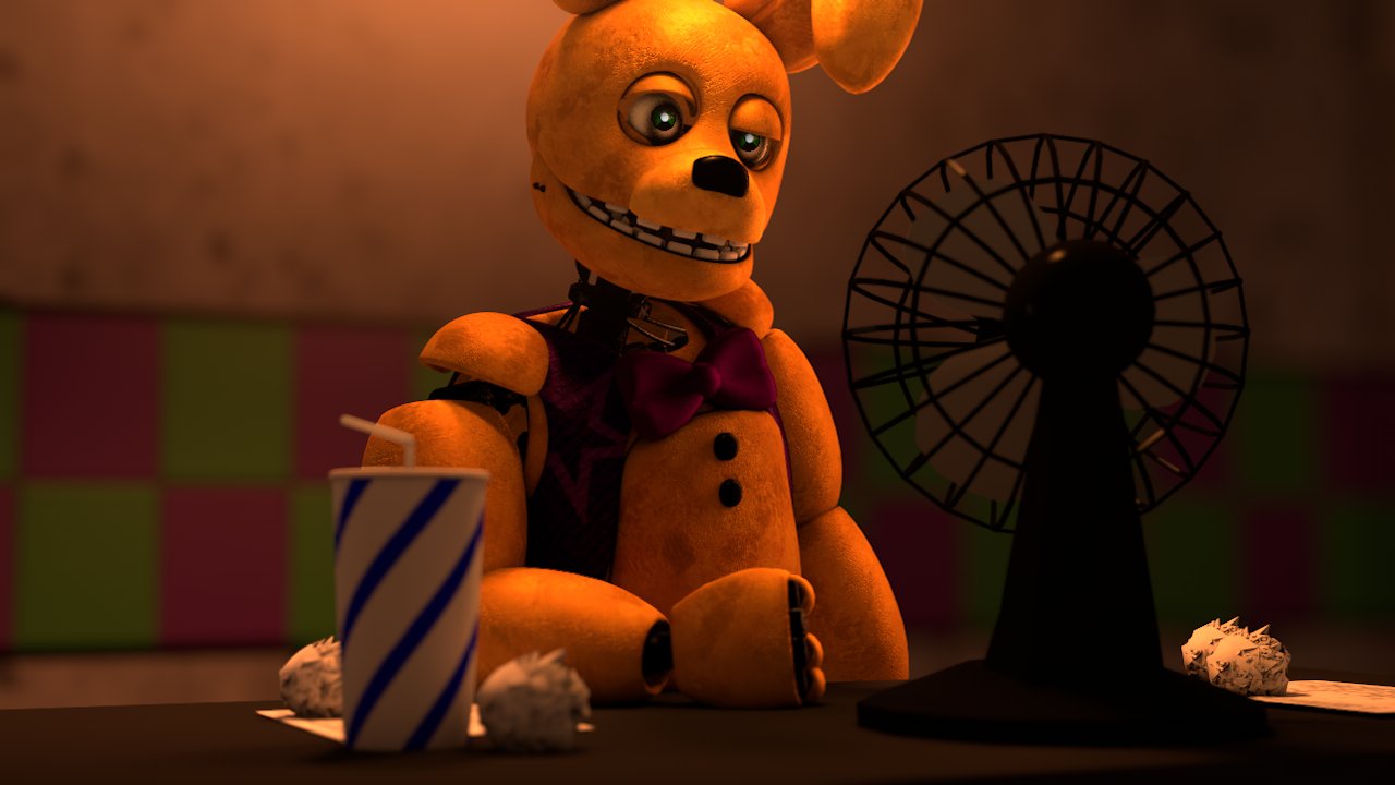 AdriBlack123 on X: [C4D/Fnaf] Springbonnie in the office Map: IDK  Springbonnie: FPR-Corporation port by @/C4Enyel Normal Render //// Render  with CC( Color Correction )  / X