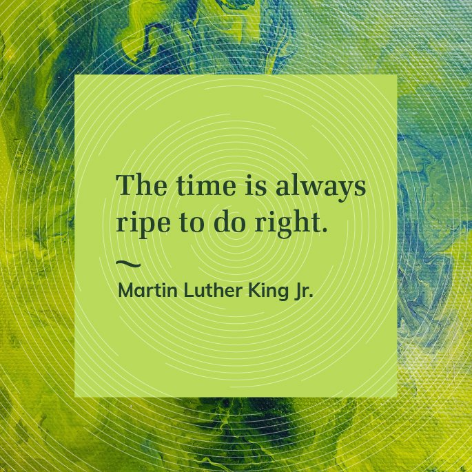 Doing what is right is great in any season of your life. Doing right is just like the truth the harvest produced cannot be diminished nor ignored. Far to often we celebrate what is wrong and ignore what is right.