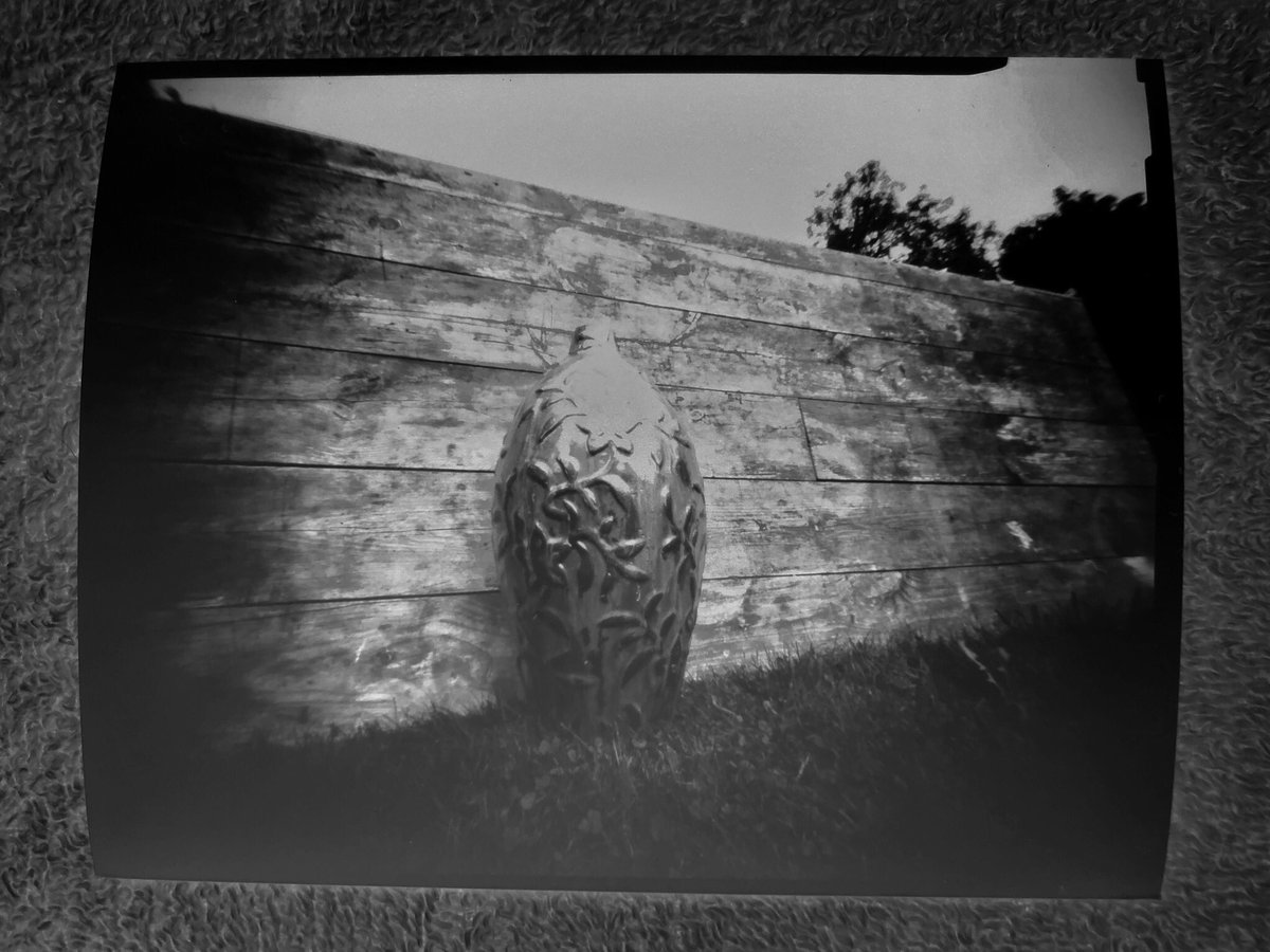 TobyVPhoto's tweet photo. This is another shot from my usage time with #DPCWT2021
#vase with table background
#lenless
#pinholephotography
#lenslessphotography
#pinhole
#papernegative
@ilfordphoto
#IlfospeedG3
#analoguephotography https://t.co/wraK27fIGE