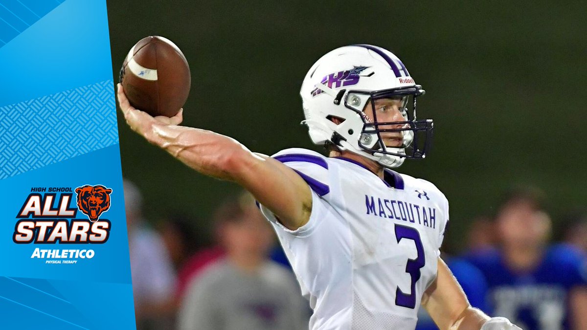 BearsOutreach's tweet photo. Congratulations to Chase Hanson of @MHSIndianFB for being chosen as this week's @ChicagoBears High School All-Star, brought to you by @Athletico!

#HighSchoolAllStars x @IHSA_IL https://t.co/7EZDLPCen1