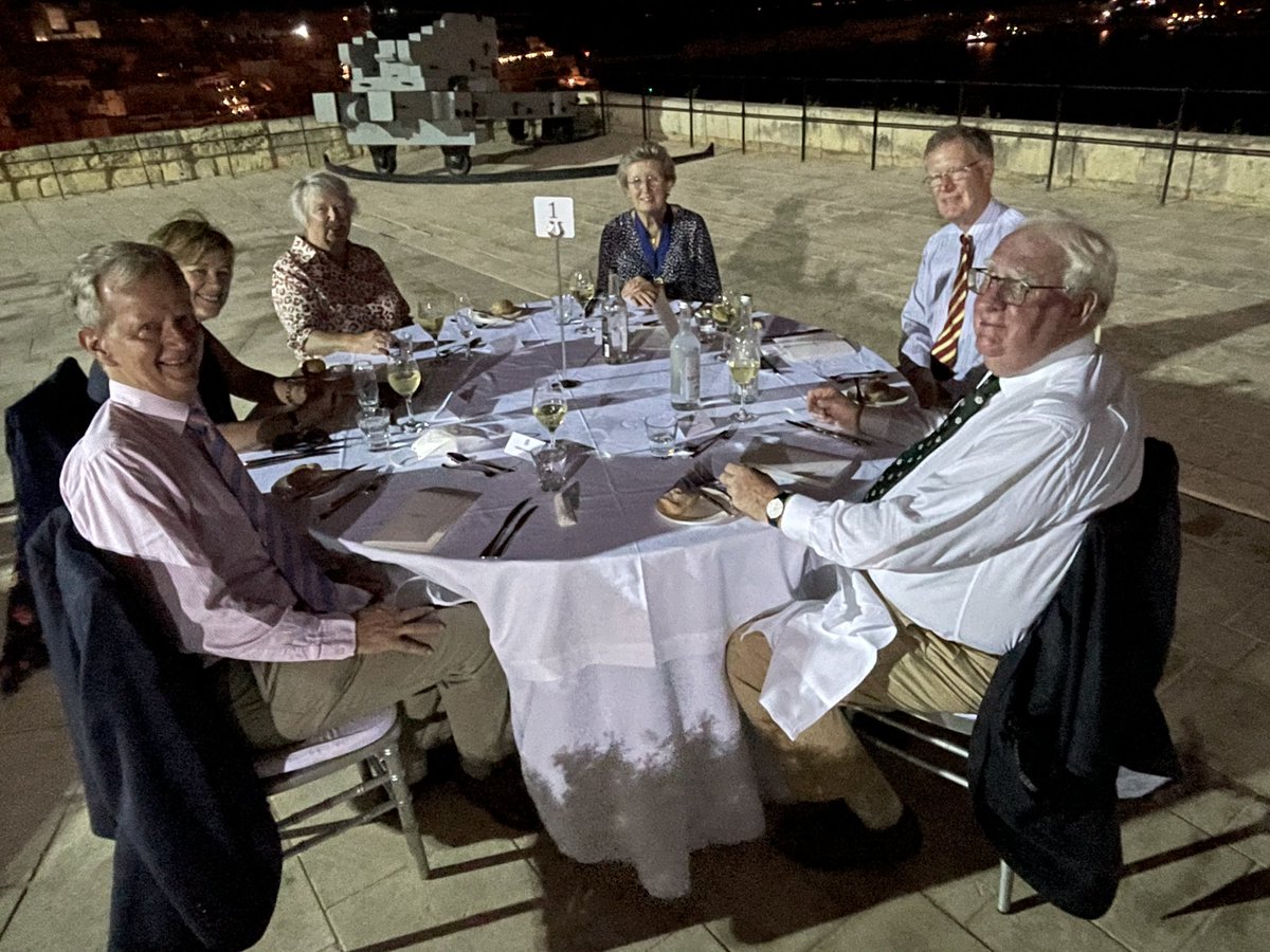 LondonFreemen's tweet photo. Thank you to Master Ann-Marie Jefferys for choosing such interesting excursions on the first full day of the Guild of Freemen holiday to Malta. We started with a fascinating tour of Valletta and St Elmo’s Fort and culminated in a spectacular dinner at the Saluting Battery https://t.co/ii0lKkwSNK