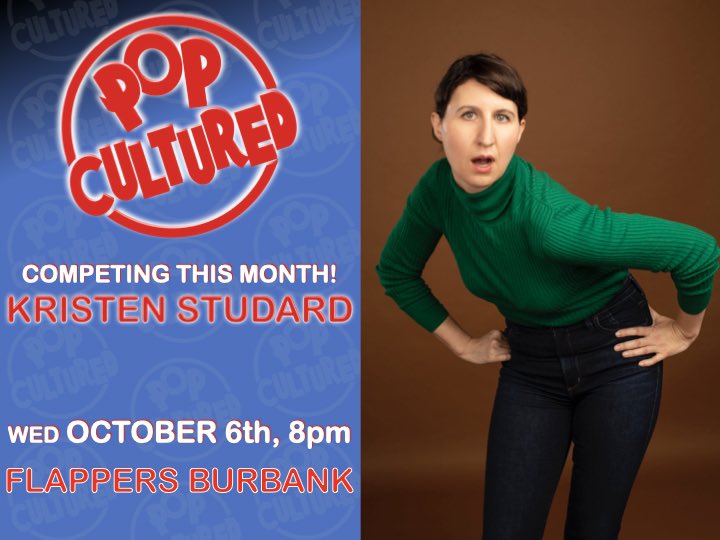 Pop Cultured with Jimmy Pardo (@popculturedgame) on Twitter photo The hilarious <a href="/kstud/">kristen studard</a> is competing LIVE in person @flapperscomedy! Will she regain her crown as Pop Cultured champion?
Come see for yourself! Weds October 6th at 8pm. Only <a href="/PopCulturedGame/">Pop Cultured with Jimmy Pardo</a> Get your ticket now! Link for tix below!
flc.cc/QRPXNVL The hilarious <a href="/kstud/">kristen studard</a> is competing LIVE in person @flapperscomedy! Will she regain her crown as Pop Cultured champion?
Come see for yourself! Weds October 6th at 8pm. Only <a href="/PopCulturedGame/">Pop Cultured with Jimmy Pardo</a> Get your ticket now! Link for tix below!
flc.cc/QRPXNVL