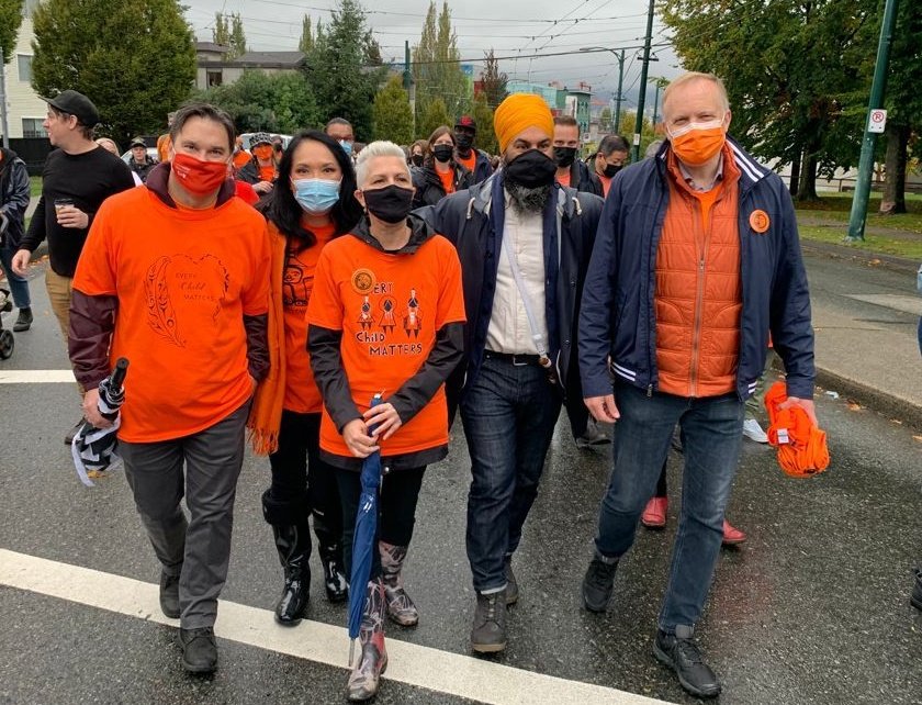 theJagmeetSingh's tweet photo. Today, I walked with friends, colleagues and Indigenous leaders for #TruthAndReconciliation.

Tomorrow, we continue the long march to the justice - every day - until the legacy of colonization and genocide is broken. https://t.co/ihmLV3FG5H