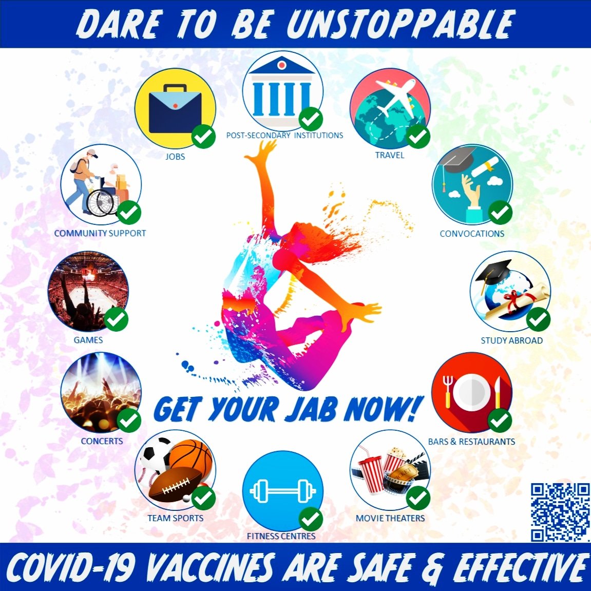 Get the jab!  Vaccines save lives.Together, we can prevent future waves of COVID-19. #GetTheShot