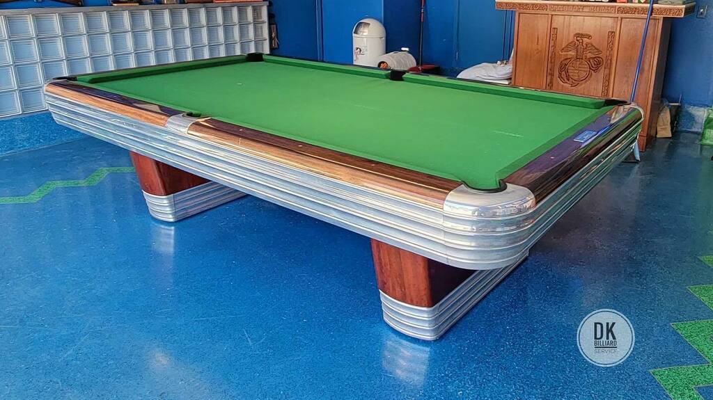 dkbilliards's tweet photo. 9 foot Brunswick Centennial reinstalled after floor polished. San Juan Capistrano. Simonis 860 English Green #billiards #dkbilliards #playpool #mancave #gameroom #pooltable https://t.co/fG61qiYGxg https://t.co/KjJf8IOhSE
