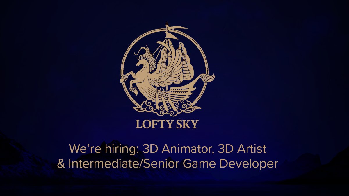 Lofty Sky is seeking to hire for 3 new openings, 3D Animator, 3D Artist &amp; Intermediate/Senior Game Developer with VR Experience. 

See here for more details here: loftysky.com/jobs/ 

Send your resume, cover letter and portfolio to careers@loftysky.com 

Good luck ✨🌌