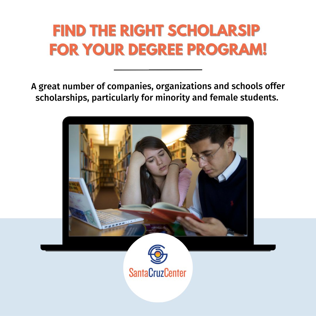 SantaCenter's tweet photo. Need additional financial resources? 💰 A great number of companies, organizations and schools offer scholarships, particularly for minority and female students. 

Find the right scholarship for your needs at ➡️ https://t.co/H087aiU0OQ

#ScholarshipSearch #LearnAtSantaCruz https://t.co/R4fHsUPHCt