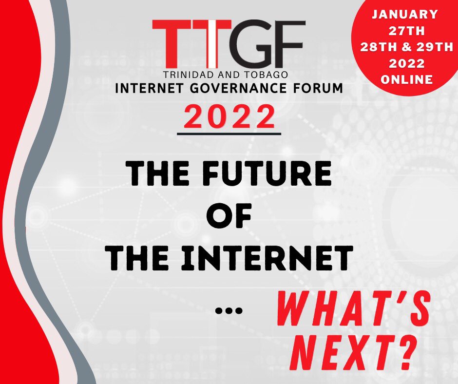 ttigftt's tweet photo. TTIGF 2022 CALL FOR TOPICS
What internet governance topics relevant to Trinidad and Tobago do you think needs to be brought to the table?
Click this link to share your thoughts with us:
https://t.co/BY6X9m6MKd
#TTIGF2022
#ttigf
#callfortopics
#igf
#trinidadandtobago https://t.co/uX5kkQoB5P