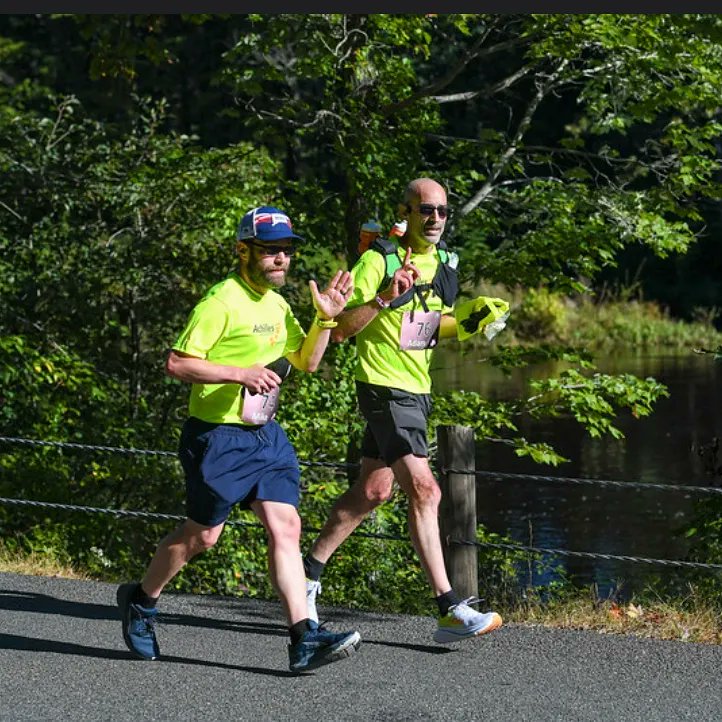 CTRunner21's tweet photo. Thank you #HogsBackHalf for the pictures.  Thank you @dynamike169 for running with me.  Looking forward to running the 2022 race.  #RunWithAdam https://t.co/UvSuE24ubp