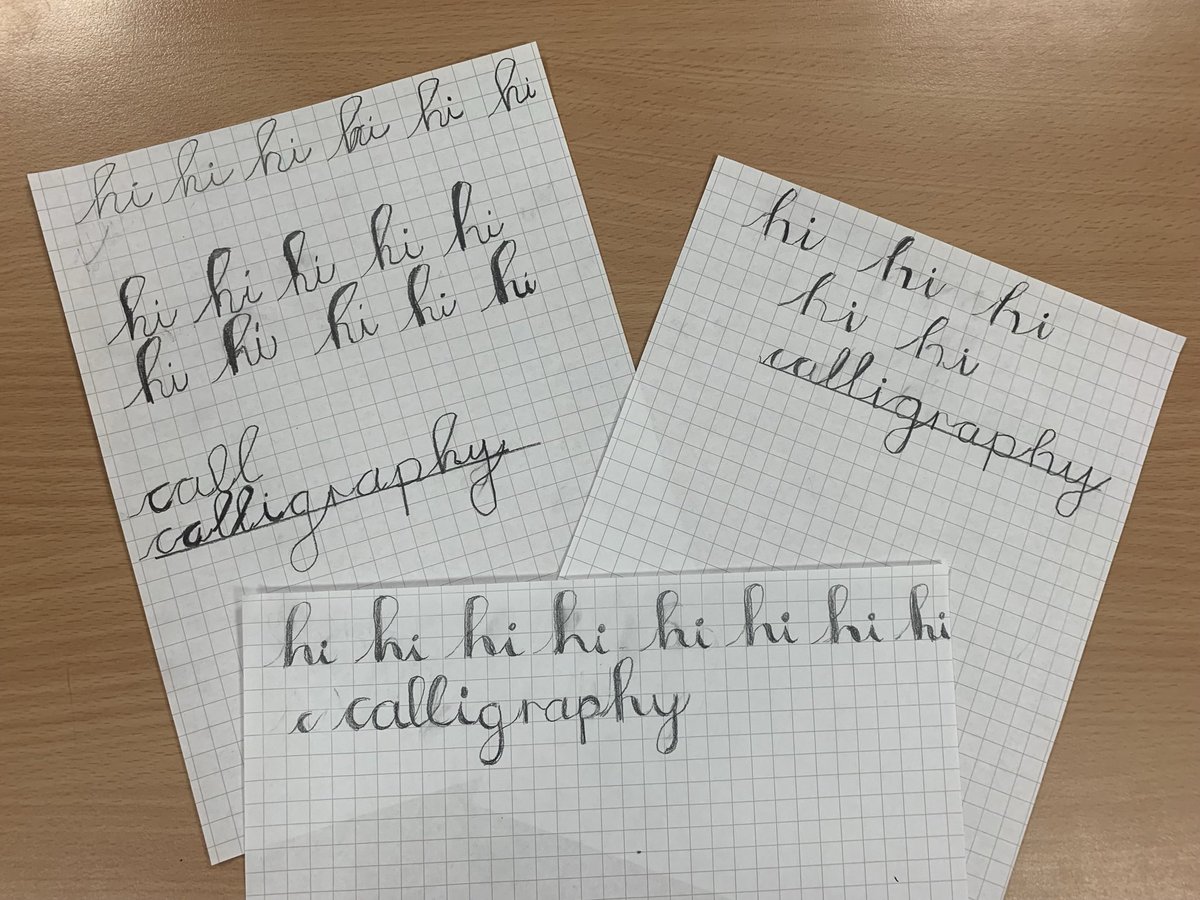 katiehowarth107's tweet photo. @winterfoldhs Some impressive skills emerging from Year 5, in the art of calligraphy writing โ๐ผ #pentherapy https://t.co/XHohNOpvns