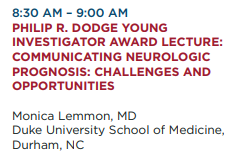 JChildNeurol's tweet photo. Today at #CNSAM:
The Philip R. Dodge Young Investigator Award Lecture:
Dr. Monica Lemmon on communicating neurologic prognosis
@ChildNeuroSoc https://t.co/df6t92wNWV