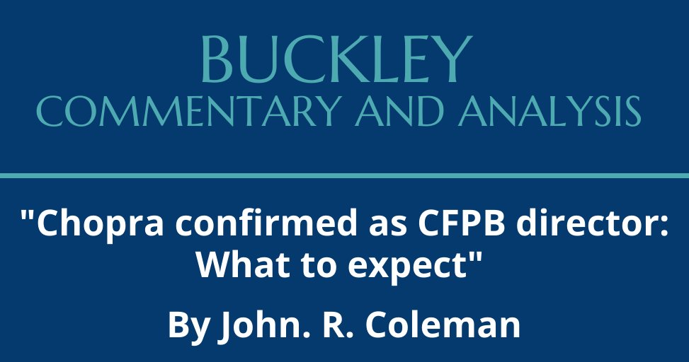 buckleyfirm's tweet photo. Enforcement actions under Rohit Chopra may grab headlines, but may ultimately be less consequential than his rulemakings and appointments, which could shape the marketplace and the agency for years. https://t.co/MLe4lKWTEh https://t.co/dEIAyxEb8S