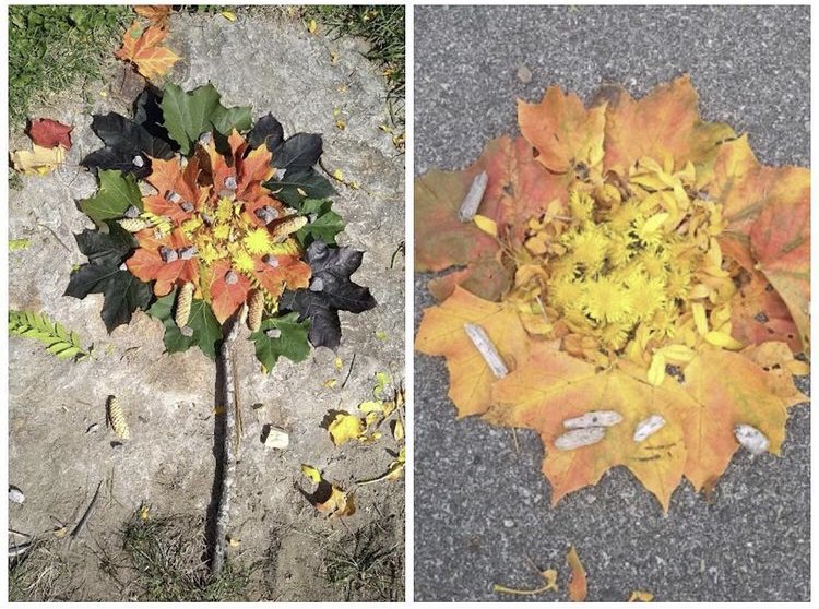 MrsJCorrigan's tweet photo. This has not only been a special day, but a week of learning. Students created ephemeral art as a part of our National Day of Truth and Reconciliation. #OrangeShirtDay @GlenCairnPS #TruthandReconciliationDay @OCDSB @CamilleWT_ocdsb @JBrettReynolds #EveryChildMatters #naturalart https://t.co/8PYkpIF263