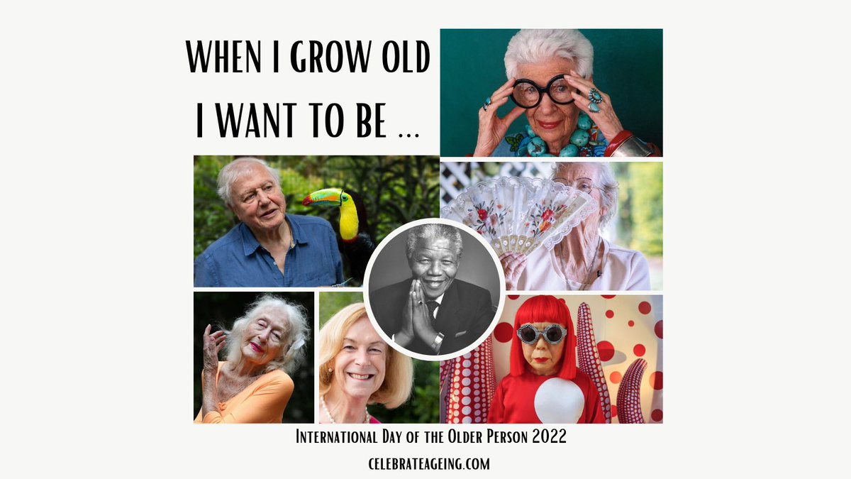 KindPandemic's tweet image. When I grow old I want 2b as stylish as Iris Apfel; adventurous as David Attenborough; graceful as Eileen Kramer; dignified as Margarita Solis; passionate as Brenda Appleton; compassionate at Nelson Mandela creative as Yayoi Kusama. Who do you want to be?
#IDOP2021
