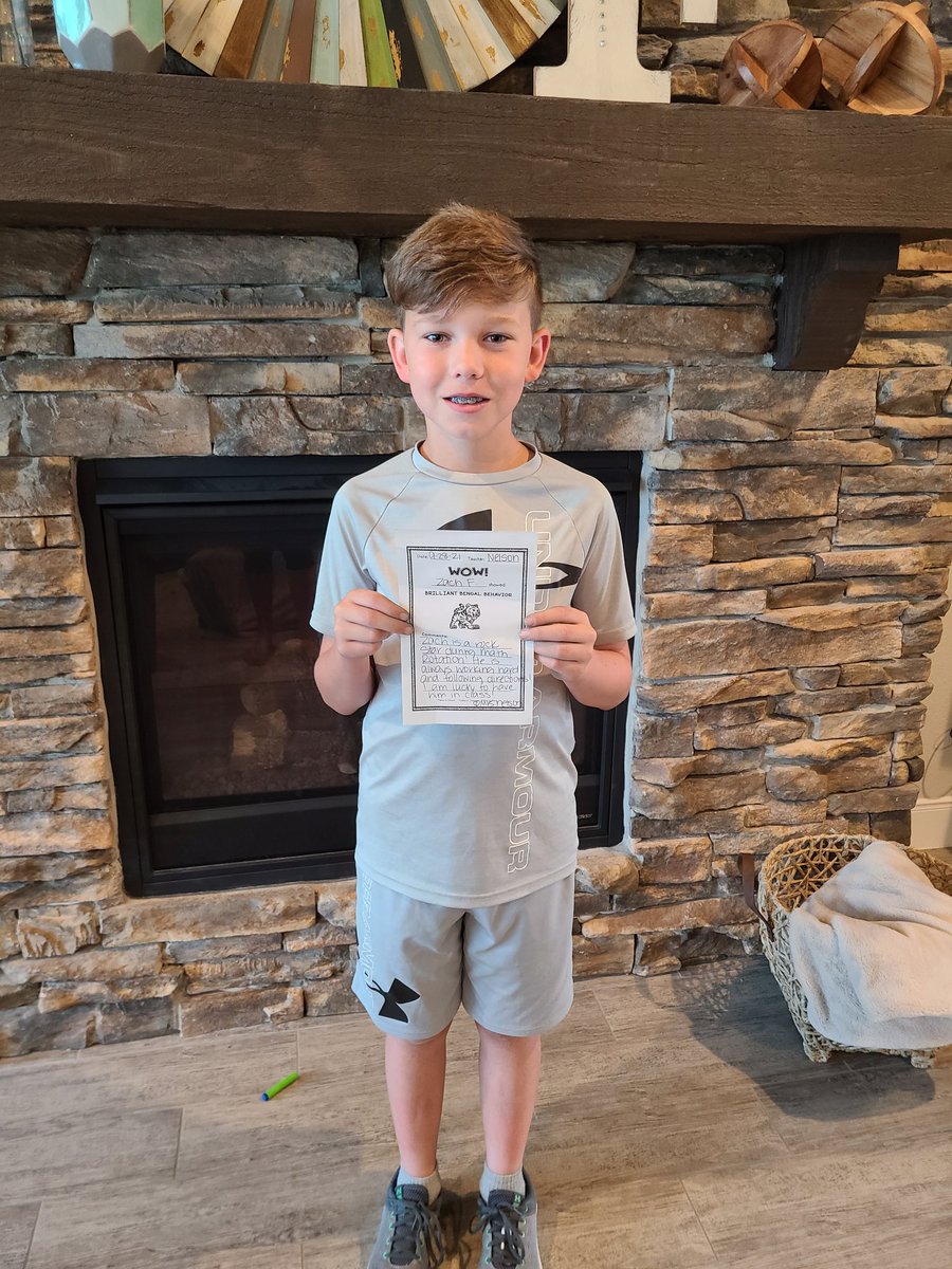 Look who got a WOW form for being a being a rockstar in Math!! So proud of this boy!

@SNelson4th #bengalpride