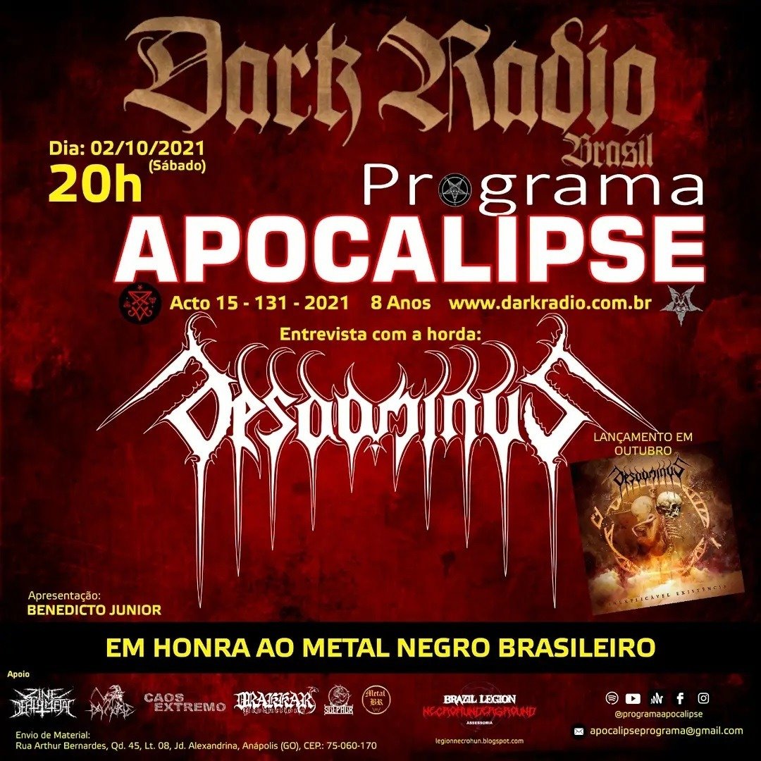maquinaprofanaf's tweet photo. #MaquinaProfanaFest: DESDOMINUS - Banda será destaque no Programa Apocalipse neste fim de semana, saiba mais!
Inscreva-se No #Blog, Compartilhe. Apoie o #Underground Seu Apoio é Importante👇🎧🤘
https://t.co/kt7lkwJ7Ab
#Desdominus #ProgramaApocalipse #DeathMetal #BlackMetal https://t.co/OJ8KpJk7Wv