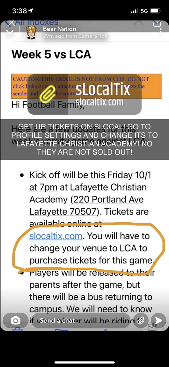HERE IS TICKET INFO FOR THIS FRIDAY NIGHTS GAME. 
CATHOLIC VS. LCA
NAISH LETS TAKE OVER THE 337!!!
#orangeout
#lafayettebound
<a href="/CHSRadioBear/">CHSRadioBear</a> 
<a href="/CurDogFootball/">CHS Football</a>