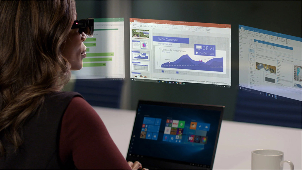 This is a clever way to expand your personal workspace. With #AugmentedReality, you can use up to 5 monitors at home without cluttering your desk. All you need to do is put on a pair of glasses – our #ThinkReality A3 PC Edition smart glasses 😎

More info: bit.ly/ThinkRealityA3…