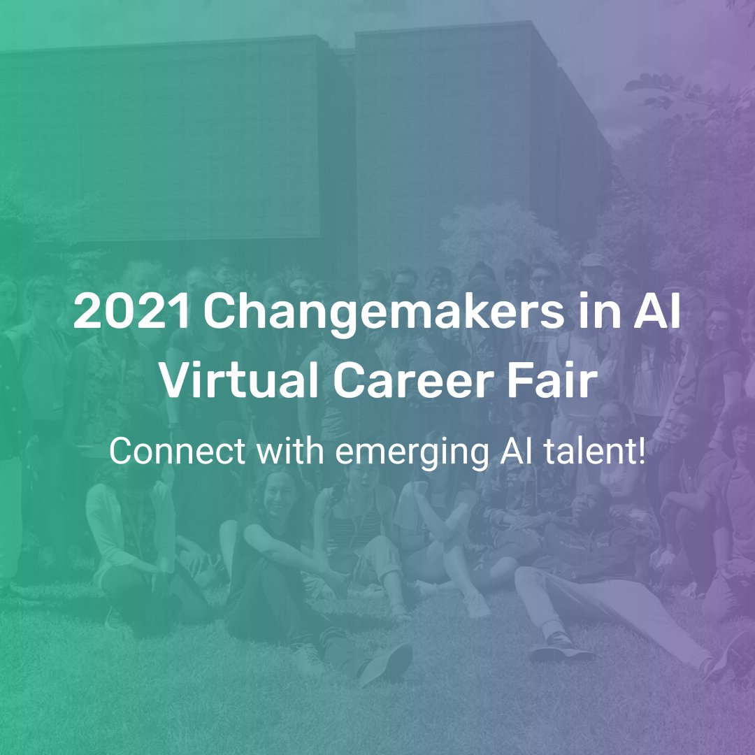 ai4allorg's tweet photo. The final deadline to register for the 2021 Changemakers in AI Virtual Career Fair is Friday, October 8th! Connect with rising AI talent, from a pool of diverse candidates. 

Learn more + register: https://t.co/2aIcWPGN8u https://t.co/FKMZFNLl1m