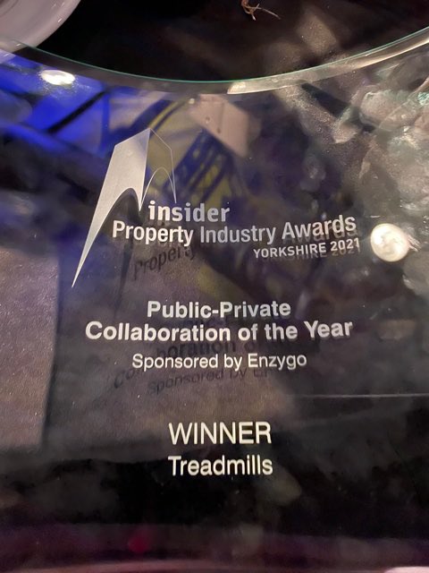 We’re very excited to win this at the <a href="/insideryorks/">Insider</a> Property Awards tonight.

Our partnership with <a href="/HambletonDC/">Hambleton District Council</a> to transform the former #Northallerton Prison into @the_treadmills destination is the Public-Private Collaboration of the Year.

#yorksprop #treadmills #regeneration