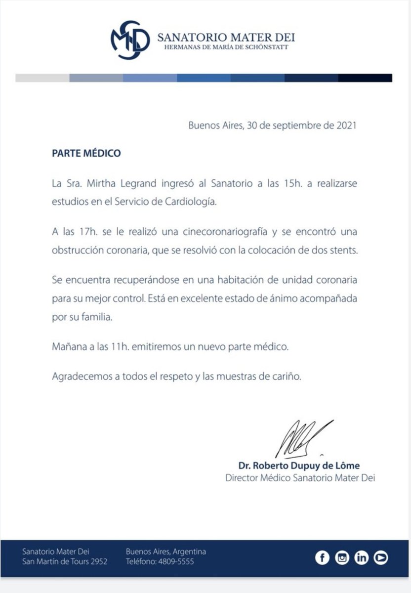Comunicado de StoryLab sobre la salud de Mirtha Legrand <a href="/mirthalegrand/">Mirtha Legrand</a> 

#MirthaLegrand #StoryLab