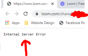 gallagherdesign's tweet photo. @loom Your login is down :( I get "Internal Server Error" https://t.co/sb6zIa2GPi