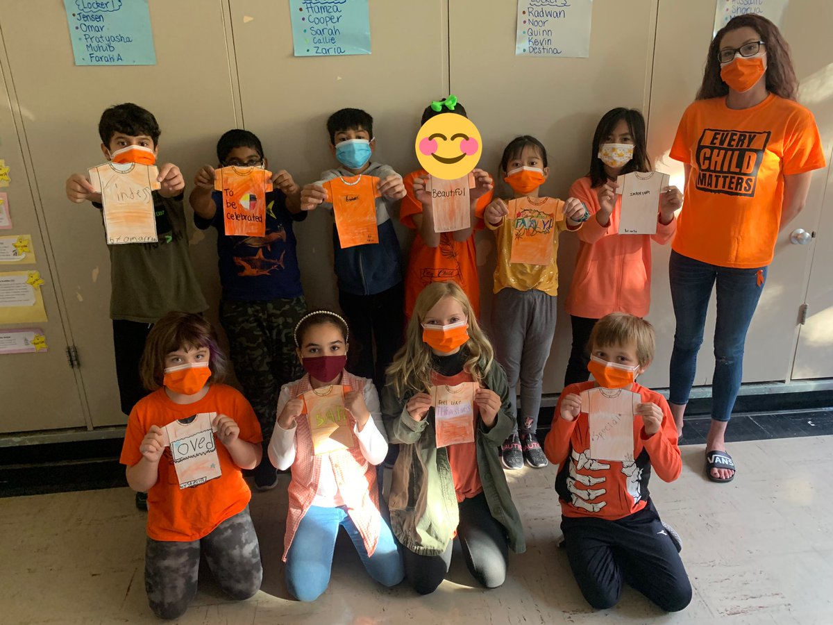 We recognized National Truth and Reconciliation Day today and we are so happy to have this beautiful teepee on display in our hallway <a href="/tannislc/">Tannis Chimilar</a> <a href="/RegPublicSchool/">Regina Public Schools</a> #EveryChildMatters #TruthAndReconciliation #OrangeShirtDay