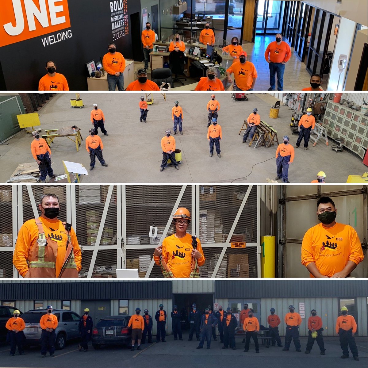 JNEWelding's tweet photo. Together we stand to honour the lost children and survivors of residential schools.

#OrangeShirtDay2021 #CombinedStrength #TruthandReconciliation #NDTR https://t.co/hd4spGMuyU