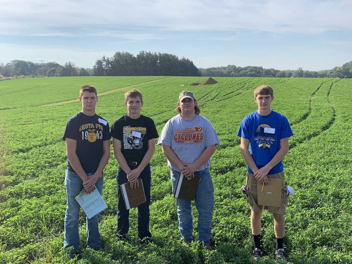 KeotaFFA's tweet photo. DISTRICT CHAMPS!! Our soil judging team placed 1st at the District Soil Judging Contest. Team members included Drew Sieren, Dalton Dodd, Aiden McGuire, and Jax Weber. Next up is the State Contest next Saturday. https://t.co/ERQaM0OYLx