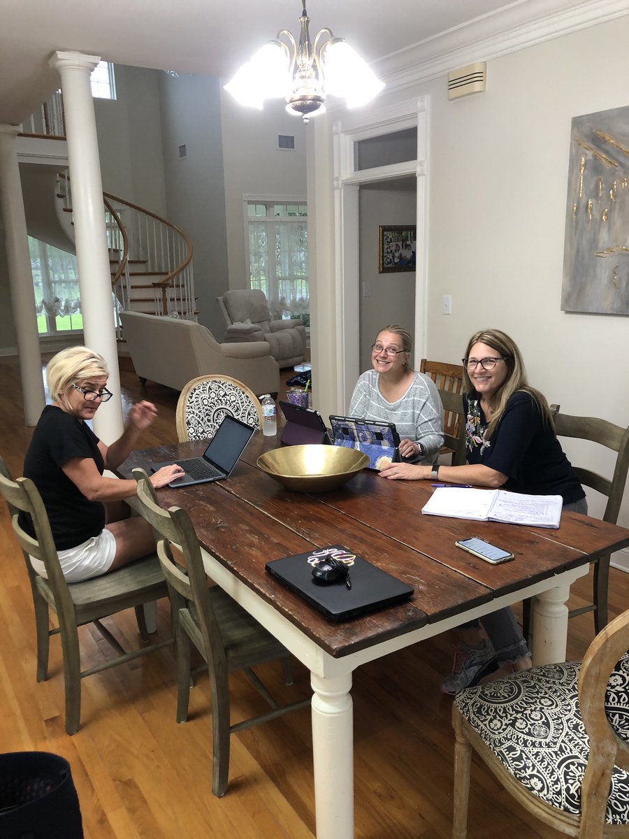 EldridgePeri's tweet photo. No office,no power,no problem!🤔ECW Team planning for reopening straight from “Back Vacherie”! Thanks Danielle Folse! https://t.co/9tw3ytgjXc