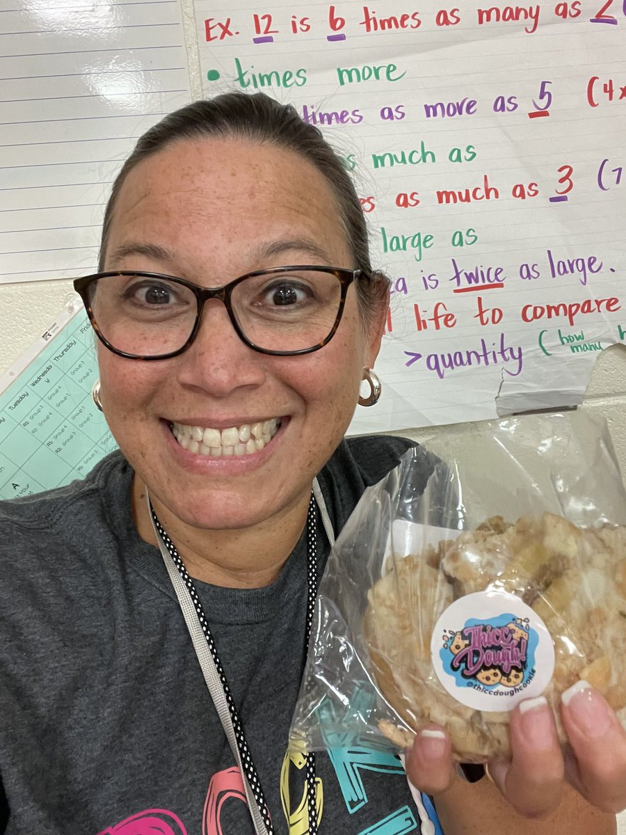 MrsJandherJCrew's tweet photo. Nothing makes payday sweeter than a @thiccdoughcookie!! Tally Me Banana was absolutely delish!! @RCE_HCS #WeAreRACERS Thank you 💜💛@AyannugaRCE @shundawalker123 https://t.co/9kwniwKZMO