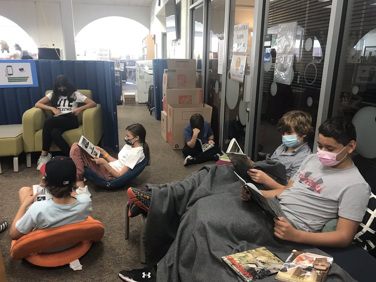 Who says that Ss stop to read in Middle School? Silent reading time in the library with our G6 science classes enjoying Science Comics books <a href="/AISLearns/">AISLearns</a> <a href="/JonesATLife/">Michelle Jones</a> @JuttaSmarti <a href="/AIS_SSLibrary/">AIS_SSLibrary</a>