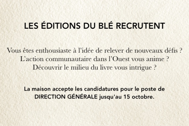 La maison accepte les candidatures pour le poste de direction générale jusqu'au 15 octobre.  - mailchi.mp/f6753e67d67a/o…