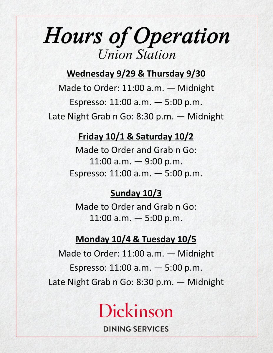 Dickinson Dining (@dsondining) on Twitter photo 