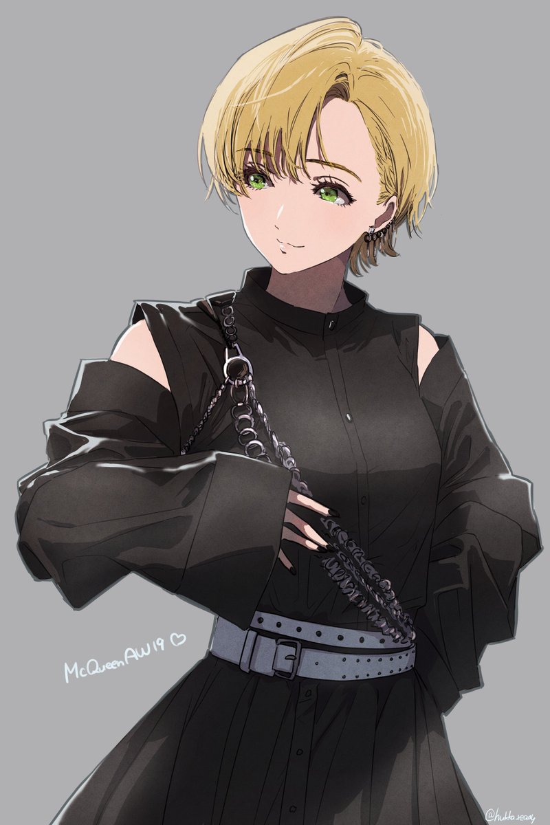宮本フレデリカ 「黒もいいな…という自己満 #宮本フレデリカ 」|ふっかのイラスト