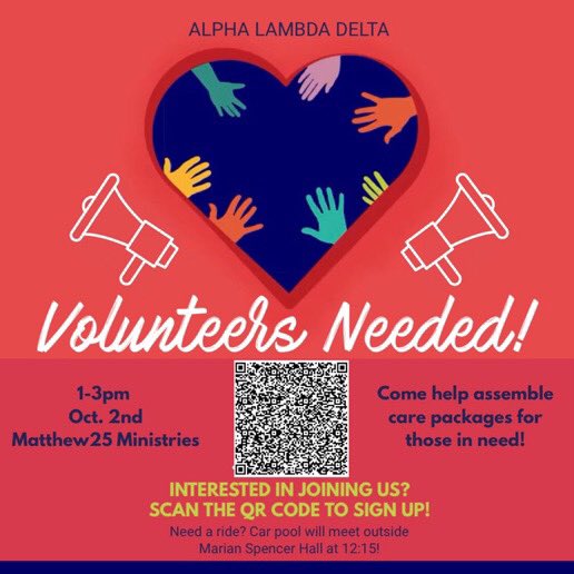 Interested in service? Join us at Matthew 25 Ministries to create care packages! Carpool is available!