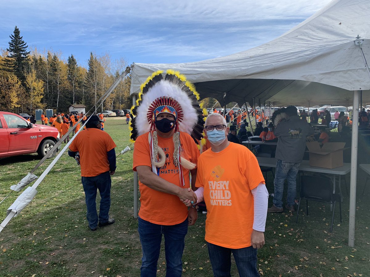 GaryAVidal's tweet photo. Thank you, Chief Peter Bill, for the invitation to celebrate Canada’s first National Day for Truth &amp; Reconciliation with Pelican Lake First Nation. It was an honour to walk with many of you today. #TruthandReconciliationDay https://t.co/dQsaJsvylL