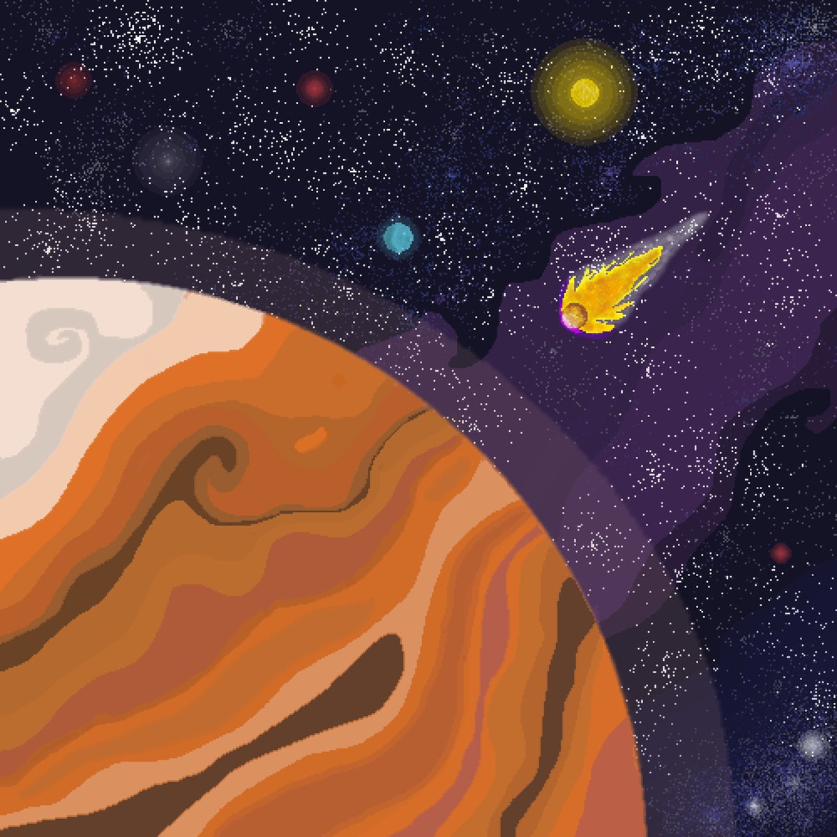 Orbu_'s tweet photo. @CritRocket Hello @CritRocket  

This is my work base on your tutorial ! (not this one tho, the one called Starry sky). https://t.co/LSX4l41XLY