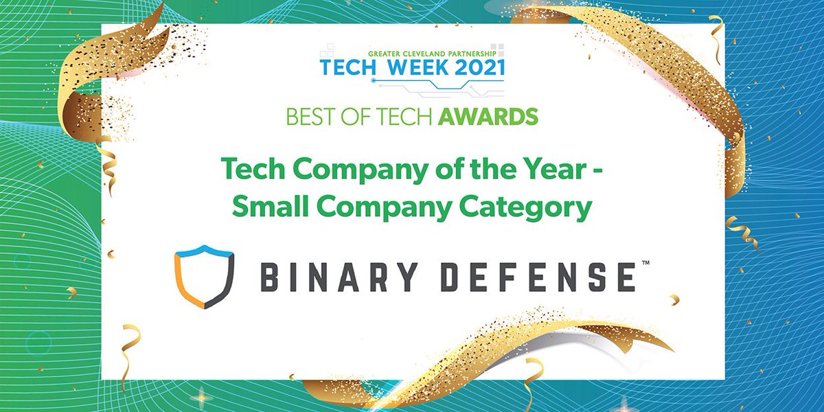 GreaterCLE's tweet image. This year&apos;s award for Tech Company of the Year - Small Company goes to @Binary_Defense! Congrats!! #bestoftech #gcptechweek