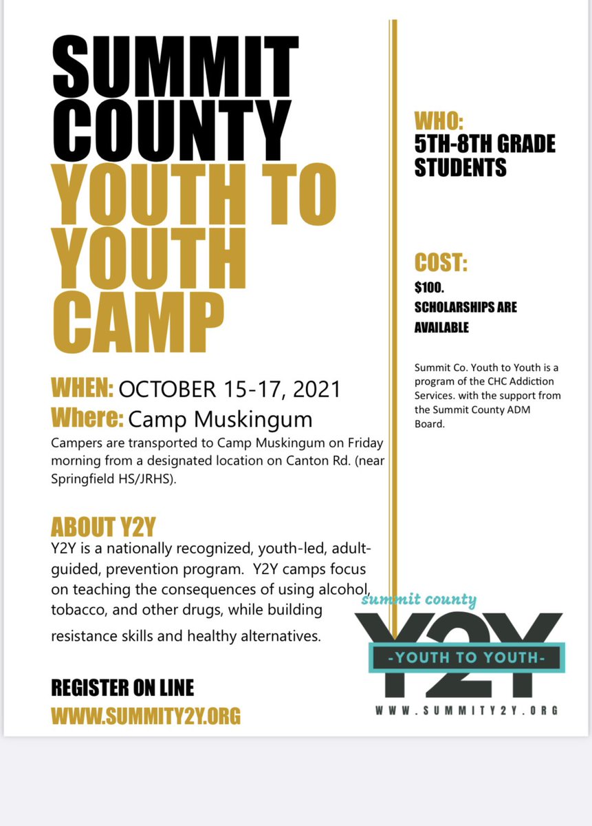 Y2Y Camp information-registration is due tomorrow!