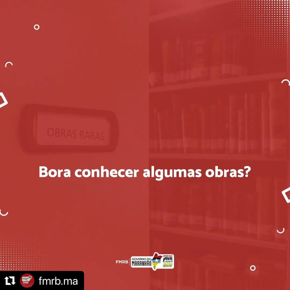 RubenilsonSoar1's tweet photo. Por determinação do nosso Presidente @FelipeCCamarao, estamos digitalizando as mais de 2 mil obras raras da nossa Biblioteca Padre Antônio Veira, que em breve estarão disponíveis para pesquisa virtual.
.
.
#fmrb #ConventoDasMercês #biblioteca #livros #literatura #CulturaMA https://t.co/eTGesSbcxs