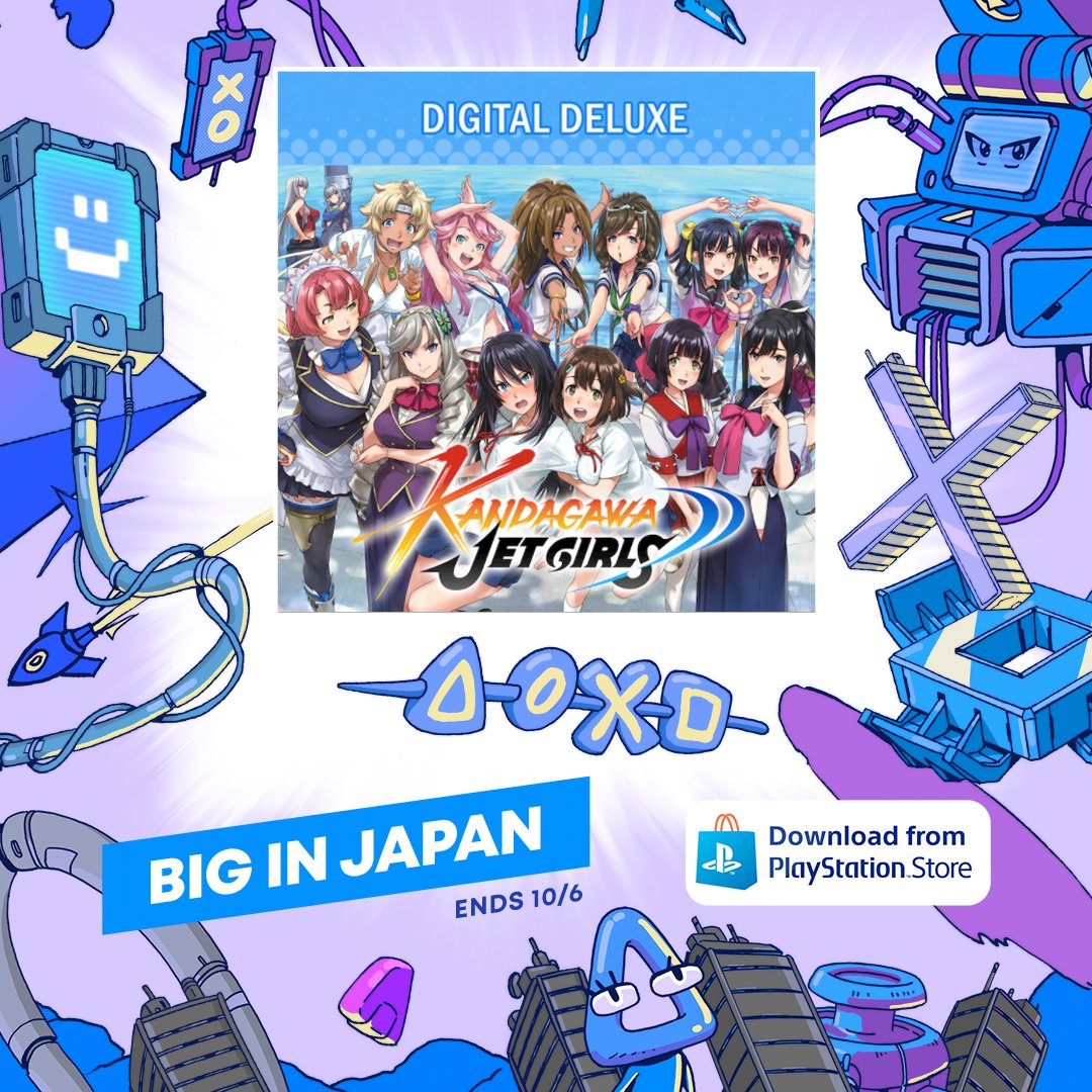 XSEEDGames's tweet photo. Splash into the heart-pumping world of competitive jet-racing in Kandagawa #JetGirls, now 60% off on #PS4 thanks to the Big In Japan Sale! Race through the waterways of Tokyo and head out on your next aquatic racing adventure today! ☀️🌊

Sale ends Oct. 6: https://t.co/hmmJrMfX96 https://t.co/Rf2MqaAIx4